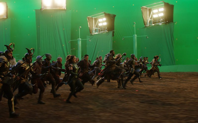 Vengadores Endgame puesta en escena hasta el cine. Llegar a conseguir una toma o escena final en los que respecta a efectos visuales y VFX.