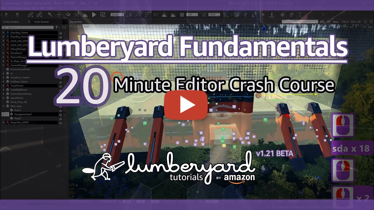 Amazon Lumberyard con física PhysX - video de YouTube