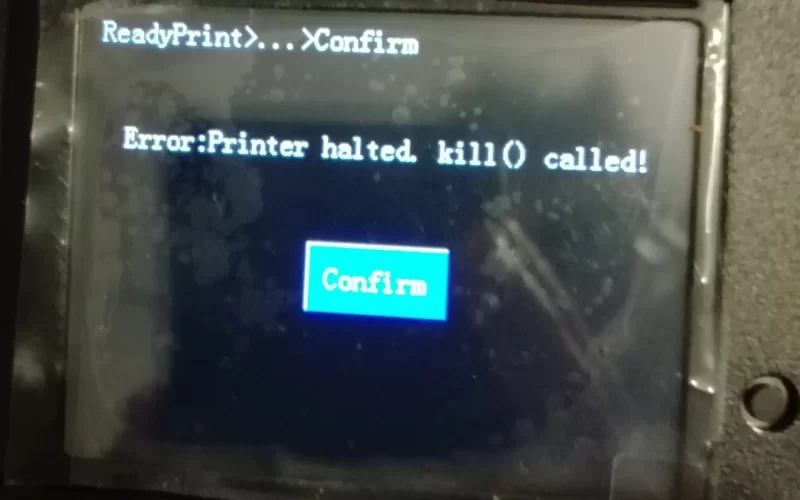 Problema Artillery Genius Printer halted kill() called