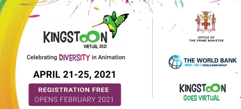 KingstOOn el principal festival de conferencias y cine de animación de Jamaica programado para el 21 al 25 de abril de 2021.