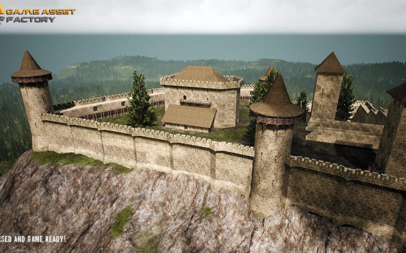 Modelo de castillo medieval para Unreal Engine