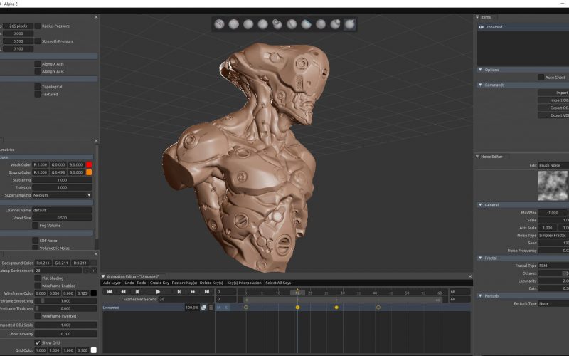 Sculptron de Otoy para esculpir cachés de animación.