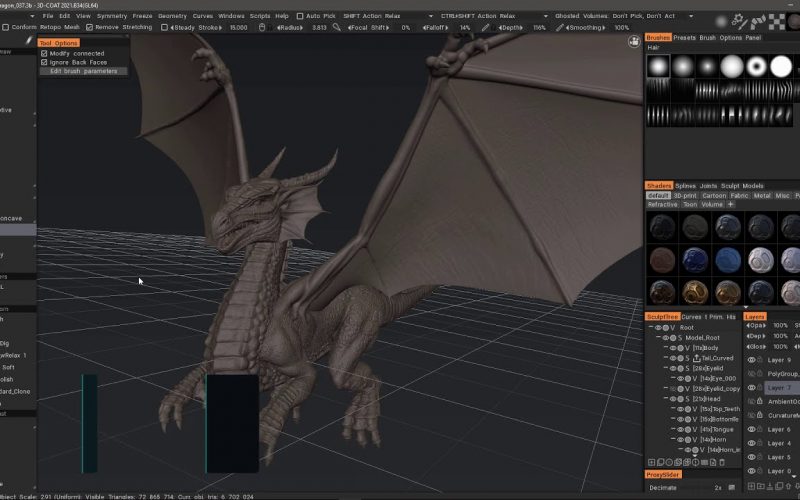 3DCoat software de escultura versión beta abierta gratuita. La actualización del software de escultura, retopología y pintura 3D de Voxel.