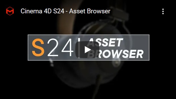 Cinema 4D Asset Browser con etiquetado incorporado, control de versiones y gestión de dependencias más avanzado, completan la actualización.