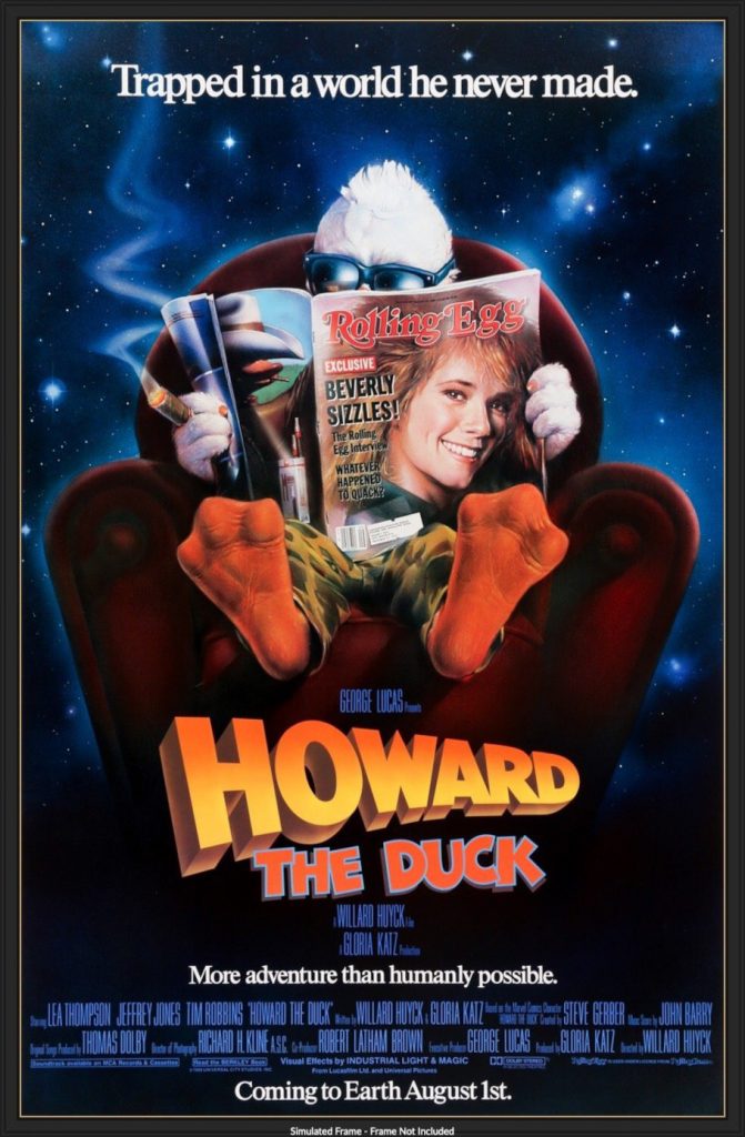 Howard the Duck remasterizado a 4K UHD. Cumpliendo el 35 aniversario del estreno de la película Howard the Duck, adaptación de cómics Marvel.