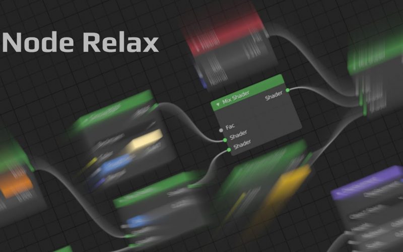Node Relax ordena los nodos por conjunto. El artista de juegos Shahzod Boyhonov ha publicado un brillante complemento gratuito para Blender.