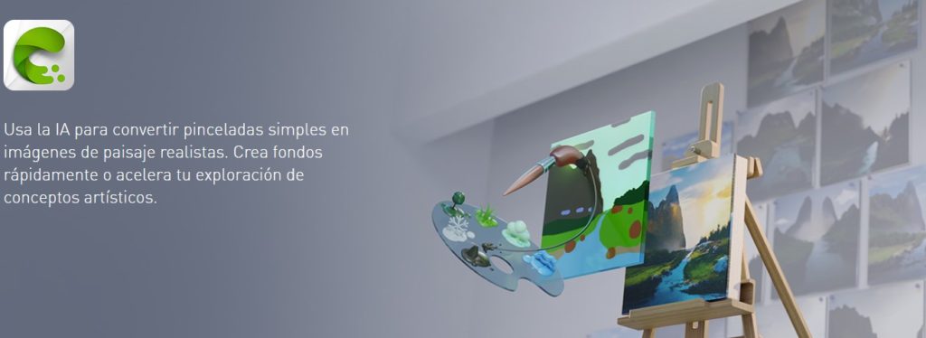 Nvidia Canvas convierte garabatos en paisajes artísticos 3D.