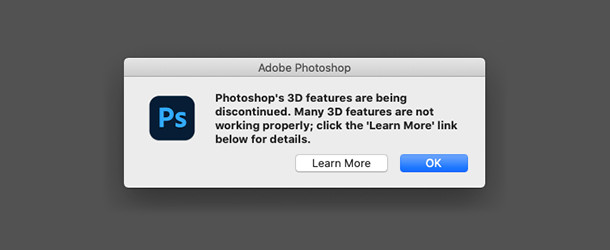 Photoshop abandonará las funciones 3D paulatinamente