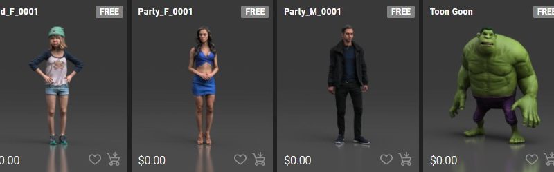 ActorCore ahora puede incluir personajes 3D de stock