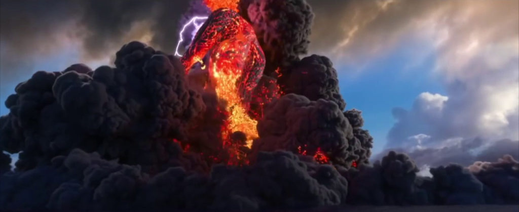 Simular partículas gaseosas de volcanes en erupción