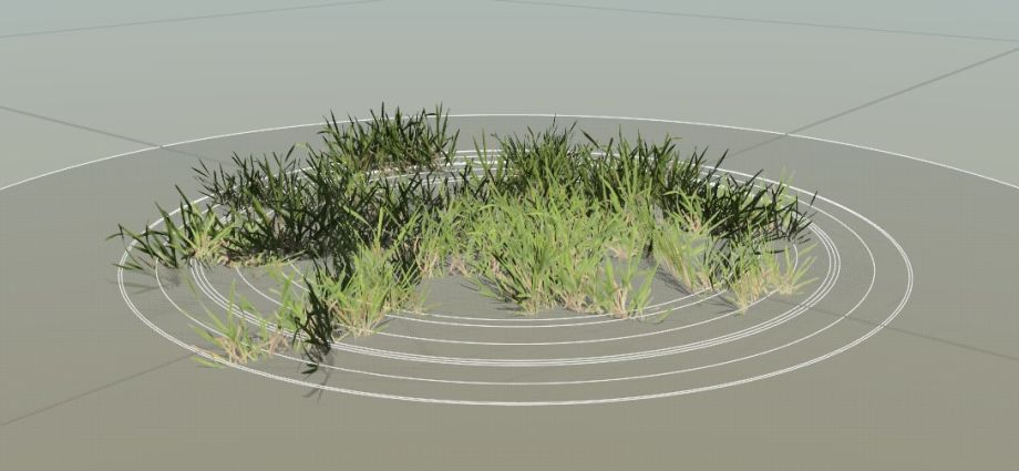 Césped procedural con Megascans - grupo de hierba en SpeedTree
