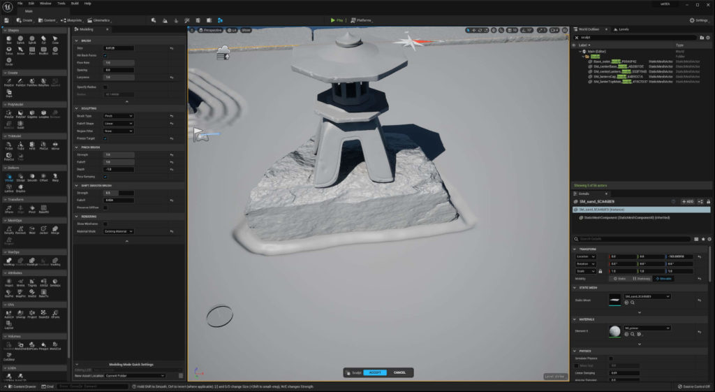 Escultura de vértices en Unreal Engine 5