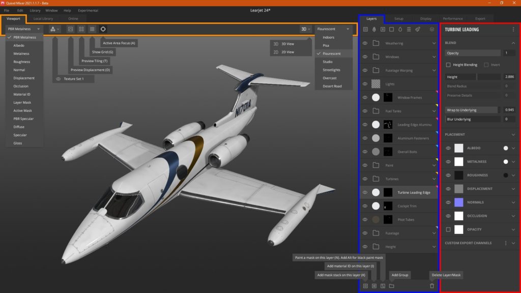 Texturizar un avión con Quixel Mixer
