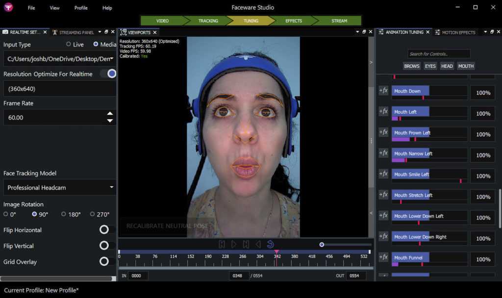 Faceware Studio ahora con webcam