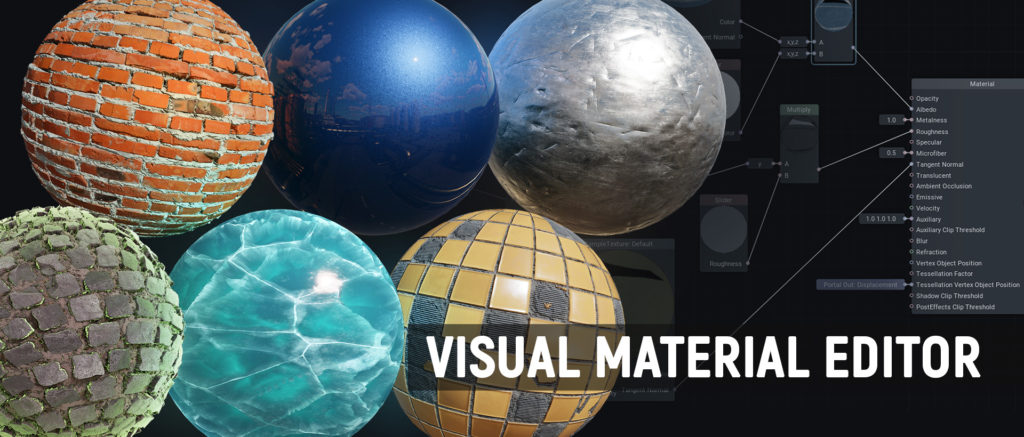 Editor visual de materiales para Unigine