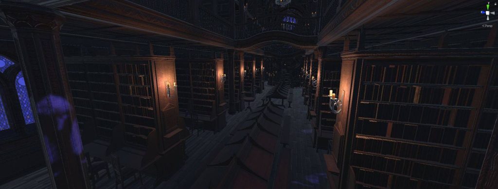 Planificar la composición de una biblioteca de estilo Hogwarts