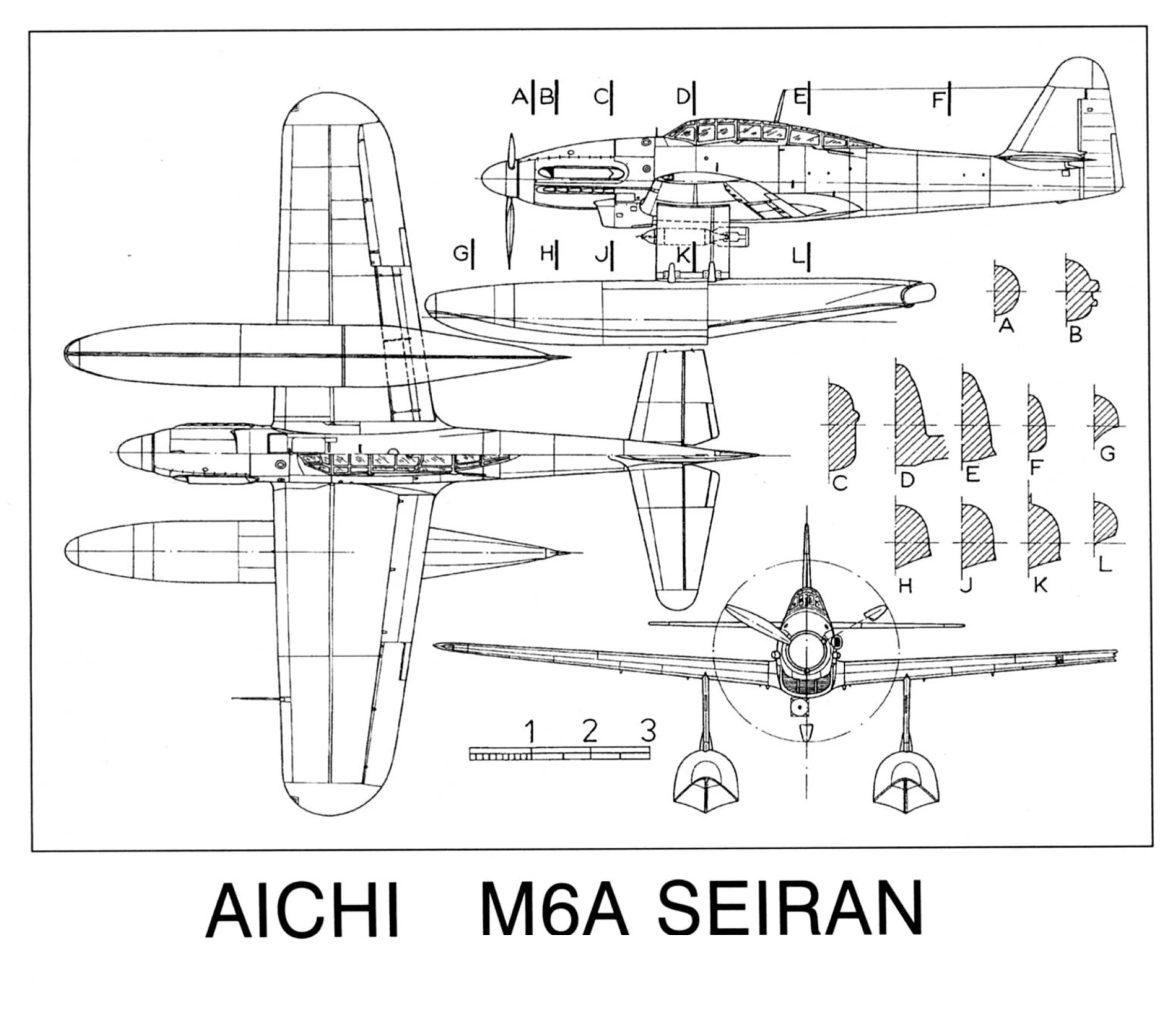 Blueprint Aichi M6A Seiran