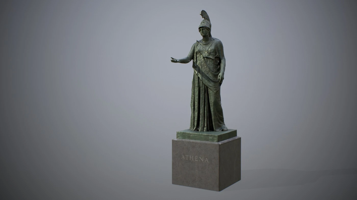 Fotogrametría de una estatua de Atenea - Renderizados finales