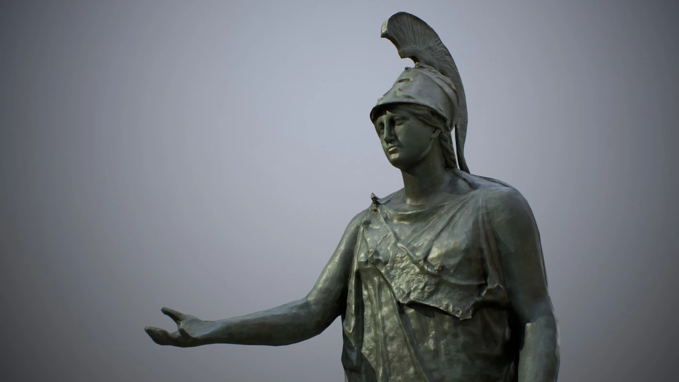 Fotogrametría de una estatua de Atenea - Renderizados finales