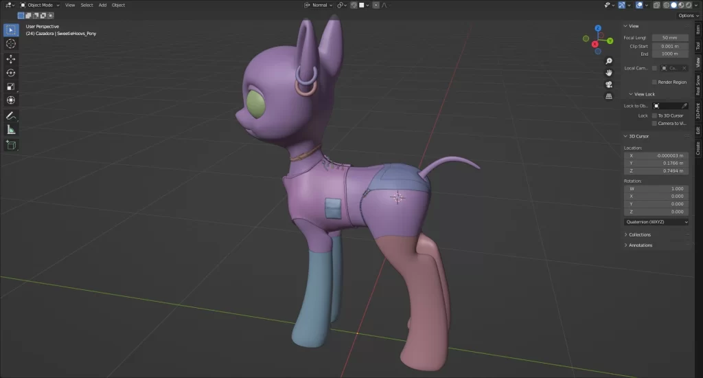 Modelar Ponys teniendo en cuenta la animación