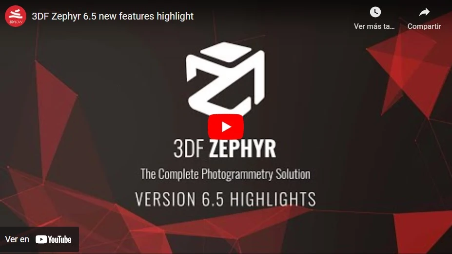 3Dflow ha lanzado 3DF Zephyr 6.5 con ArtEngine - video YouTube