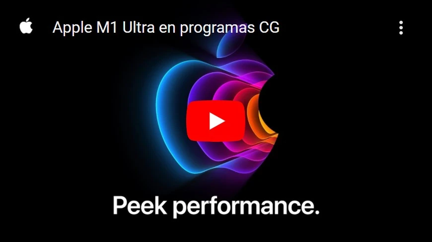 Apple M1 Ultra en programas CG