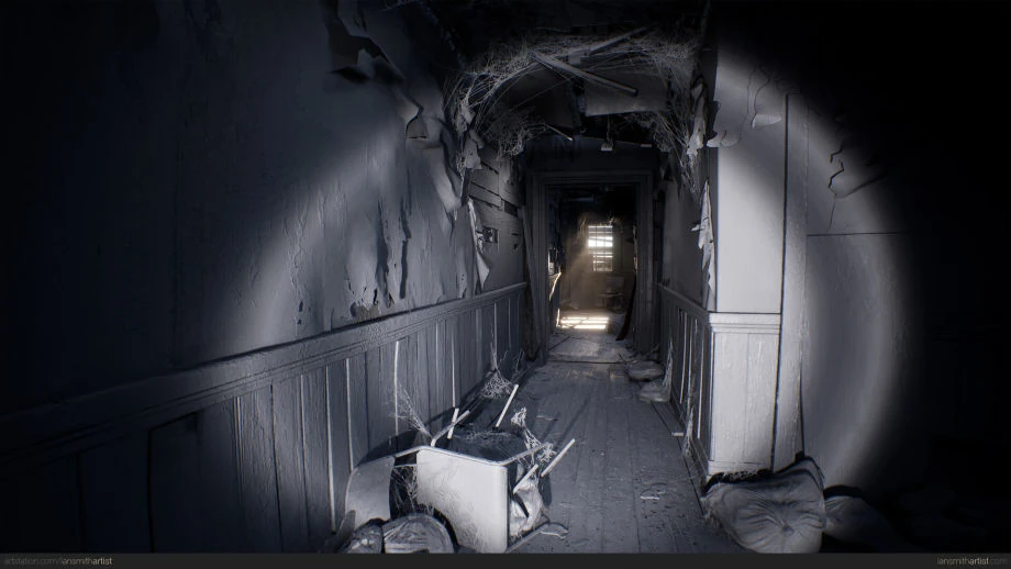 Un pasillo de estilo Resident Evil realizado con Houdini - 11