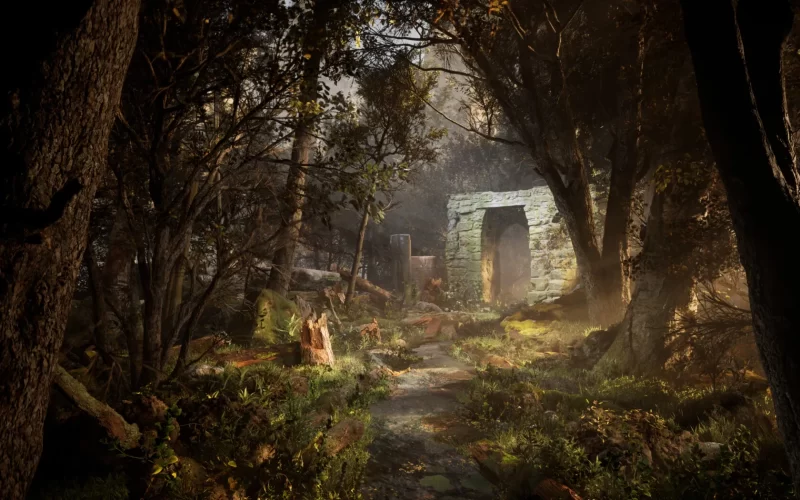 Creando ruinas en el bosque con Unreal Engine 5