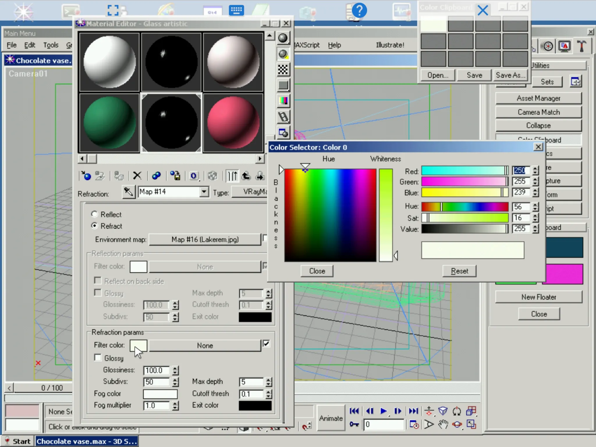 El parámetro Filter Color Map en la difracción y refracción