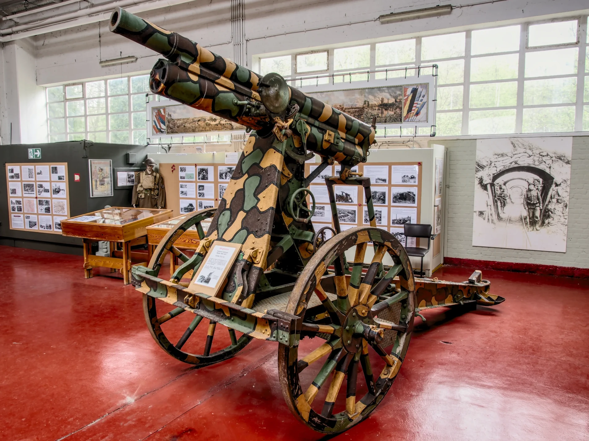 Un cañón antiaéreo FlaK L/30 de 7,62 centímetros en el museo de disparos Brasschaat