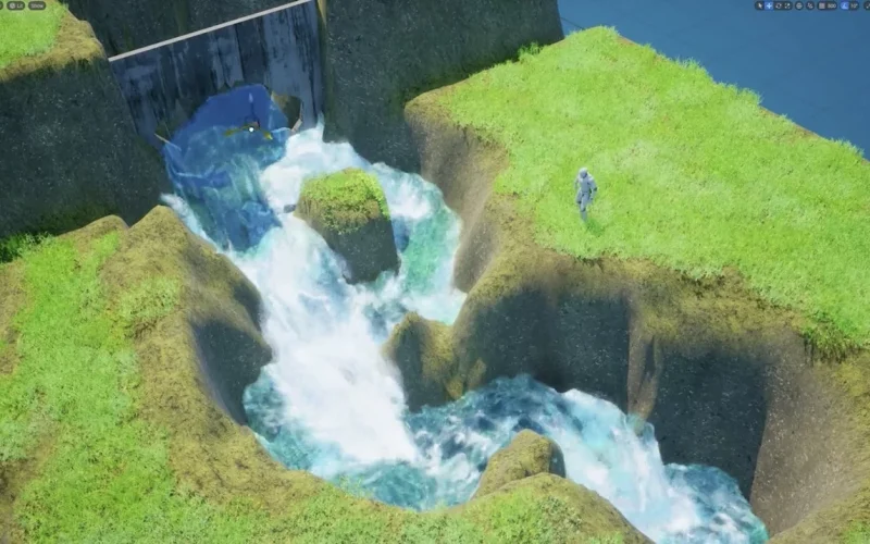 Efectos de fluidos en Niagara para Unreal Engine