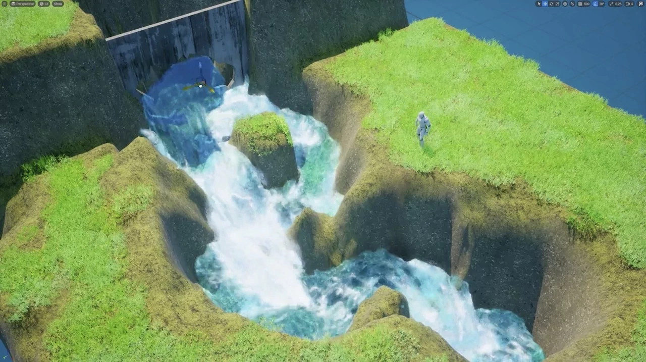 Efectos de fluidos en Niagara para Unreal Engine