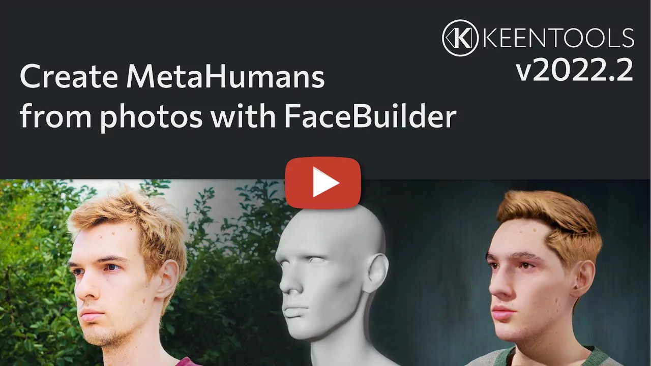 FaceBuilder 2022.2 compatible con MetaHumans video