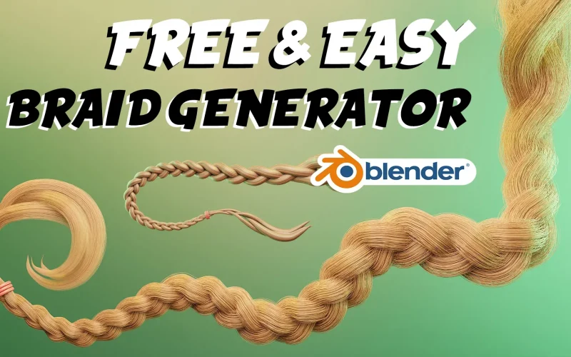 Braidify es una herramienta gratuita de Blender para crear trenzas de cabello