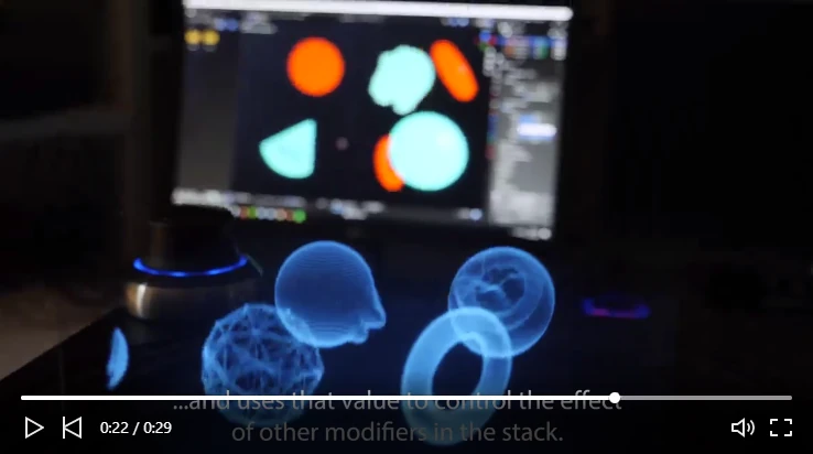 Hologramas con la tecnología de Voxon VX1 y Blender