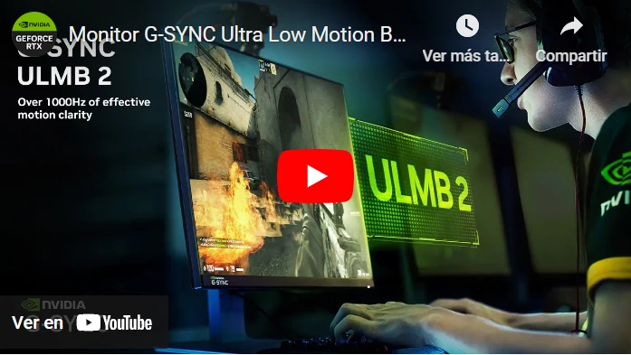 Monitor G-SYNC Ultra Low Motion Blur 2 a 1000 Hz