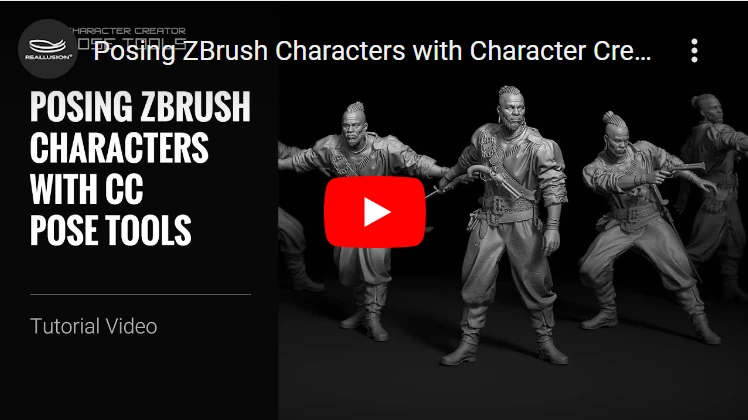 ZBrush Pose Tools y ZBrush Pose Link-video
