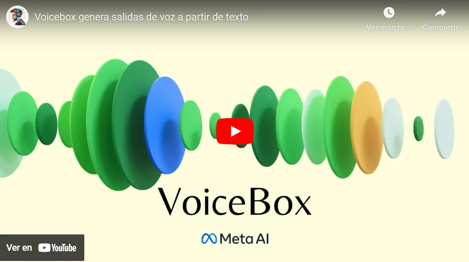 Voicebox genera salidas de voz a partir de texto