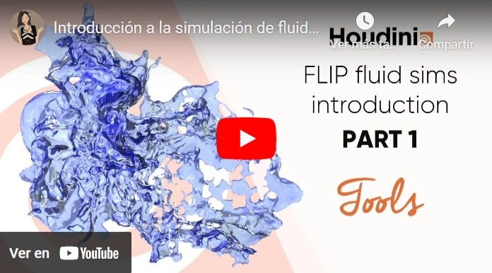 Representación hidrodinámica con FLIP de Houdini
