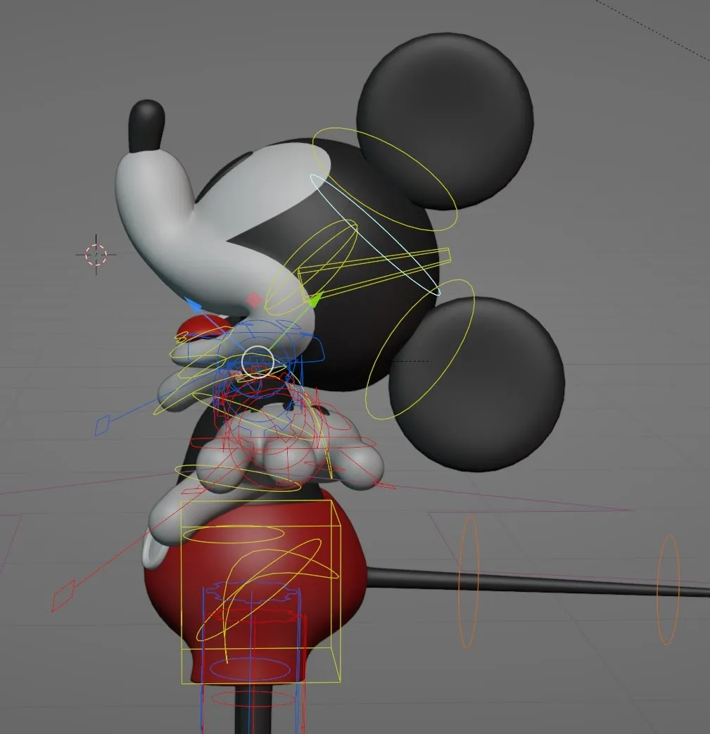Las icónicas orejas de Mickey Mouse recreadas con Blender