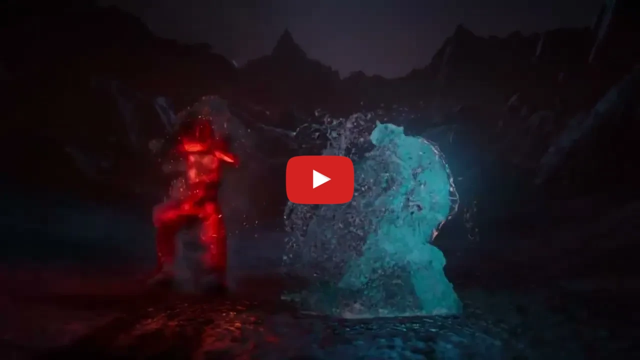 Video de la batalla 3D entre fuego y agua