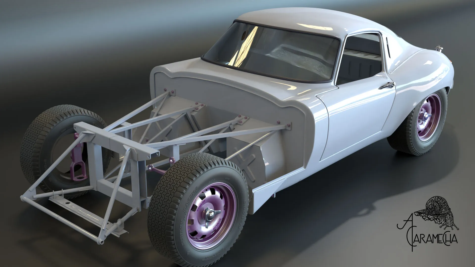 Resucitando un Proyecto en Blender con el Jaguar E-Type Low Drag Cut 7